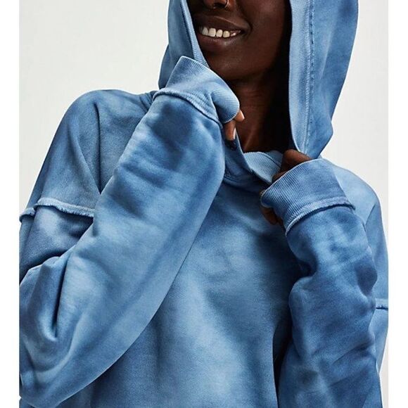 Free People We the Free Your Favorite Washed Hoodie Blissful Combo Blue - Picture 2 of 7